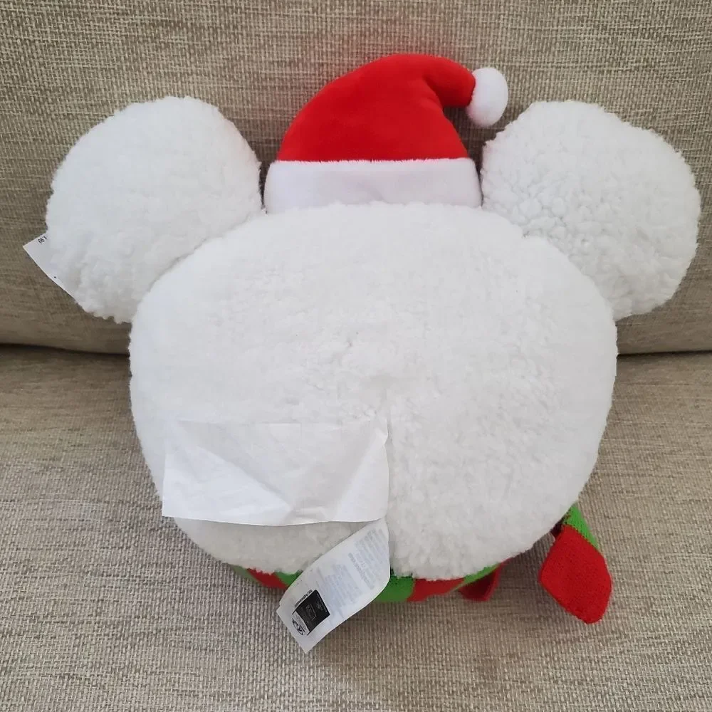 Disney Throw Pillow - Christmas Santa Mickey Snowman Face